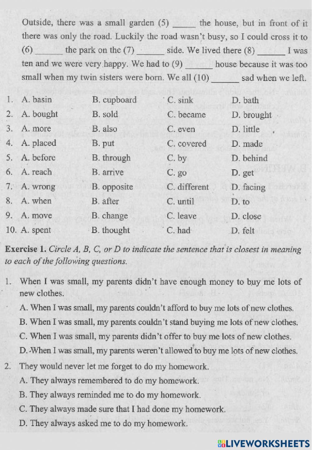 Grade 12 - MOET English - Unit 1 Workbook