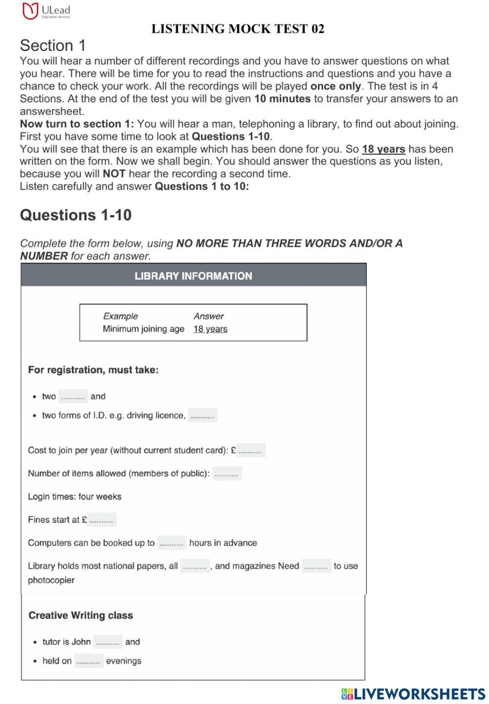 Mocktest 2-Listening