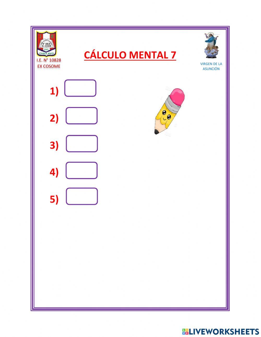 Calculo mental 7