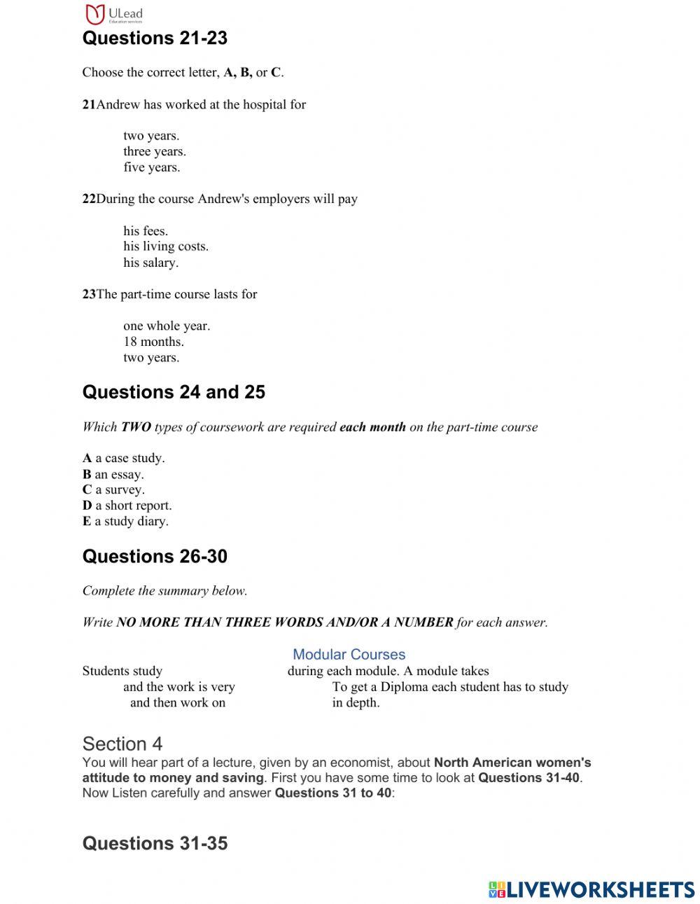 Mocktest 3-Listening