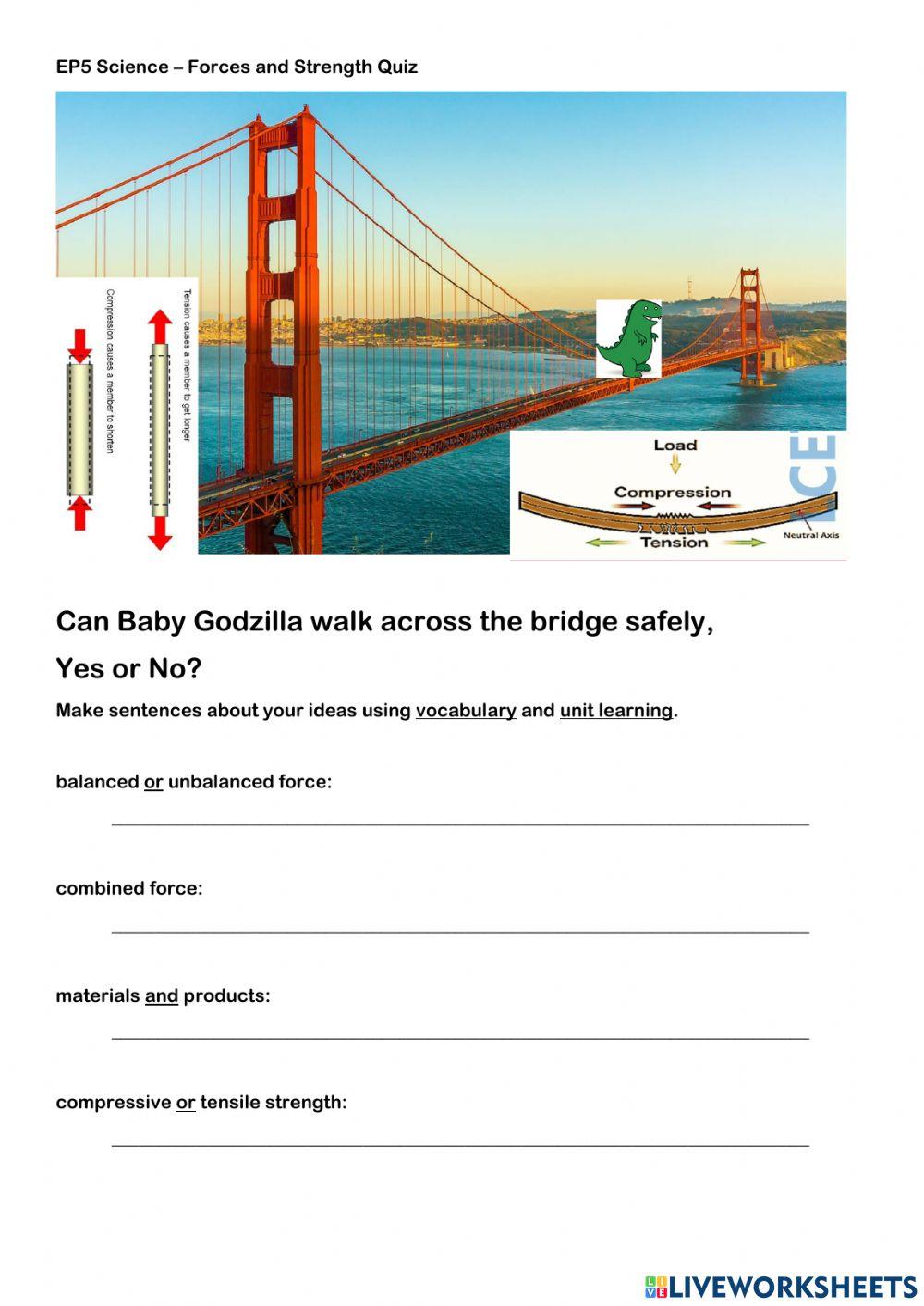 Forces and Strength Quiz worksheet | Live Worksheets