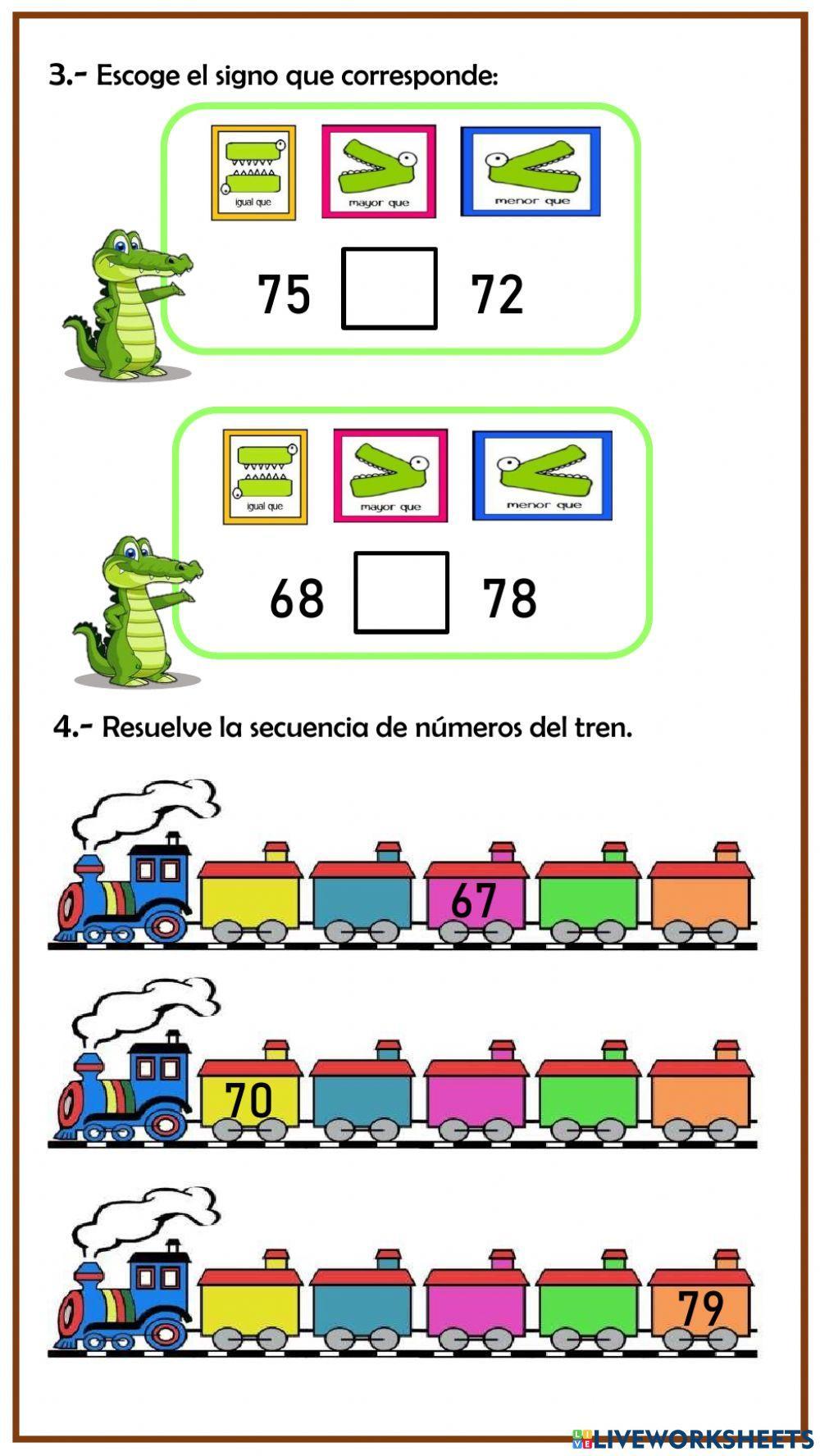 Numeración hasta el 79