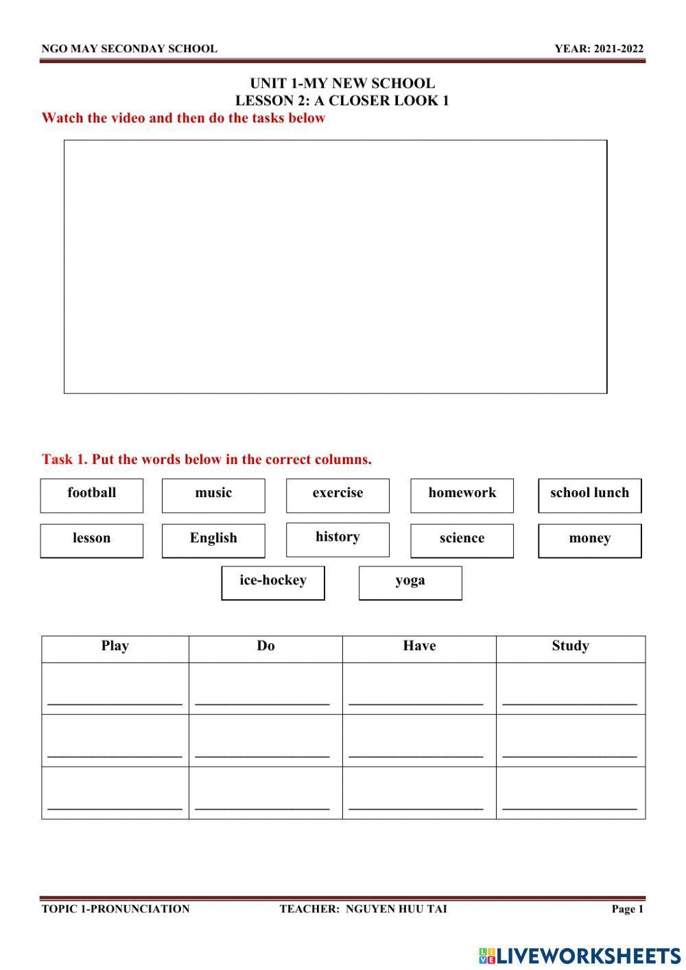 E.6T-Unit 1-A closer look 1-Do-Play-Have-Study