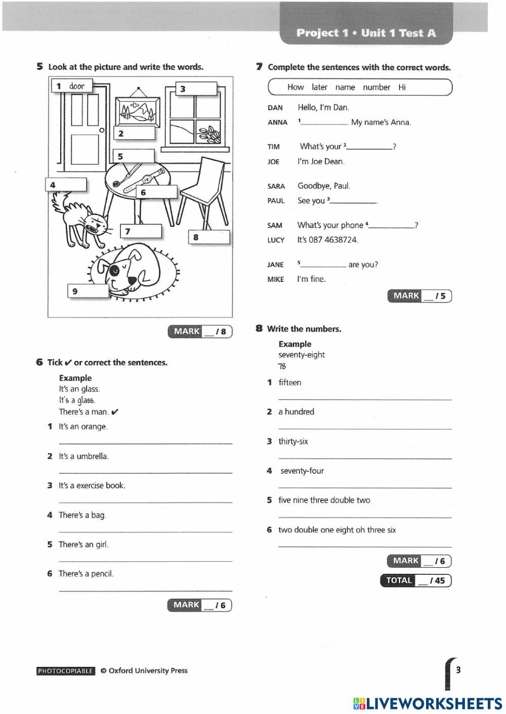 project 1 unit 1 test