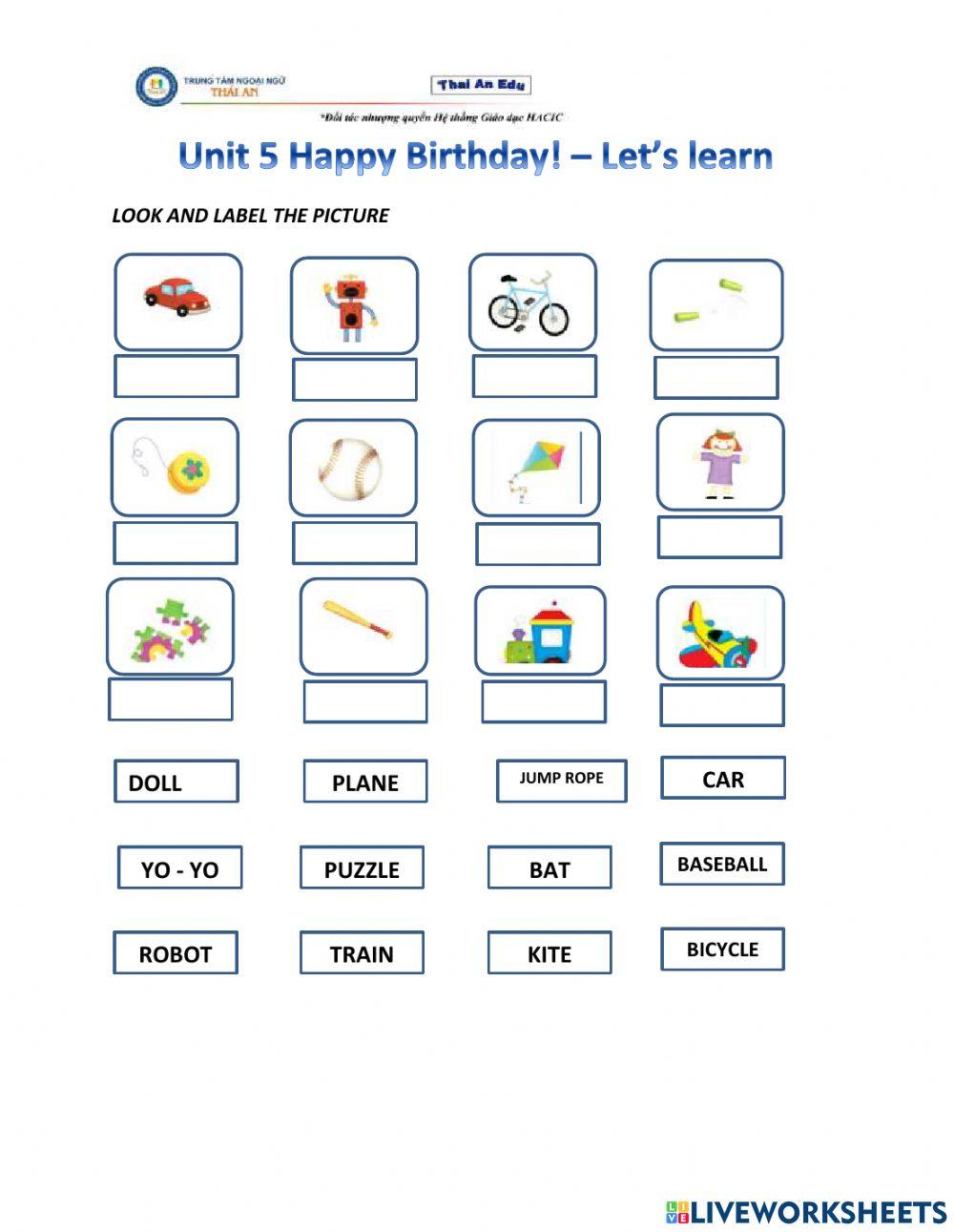 unit 5 - let's learn