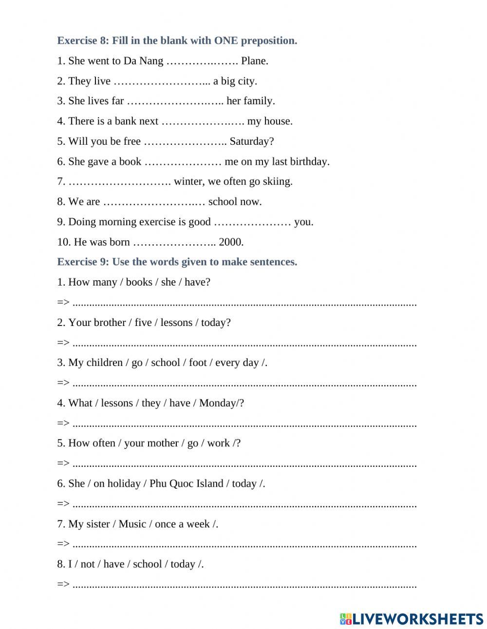 unit 6 How many lessons do you have today?