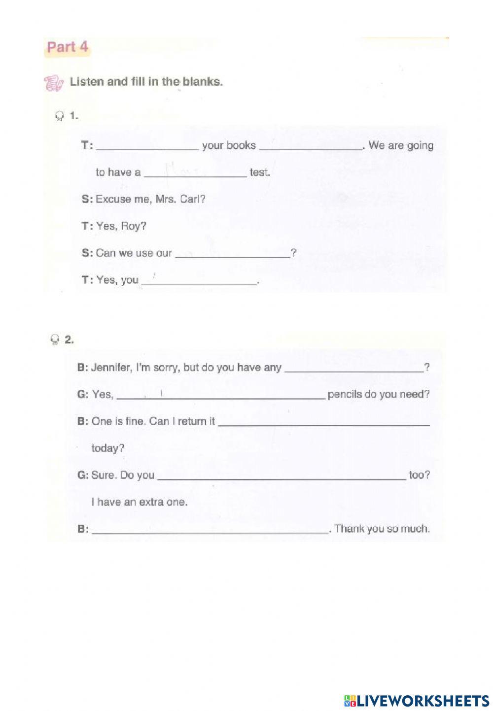 Listening - Dictation