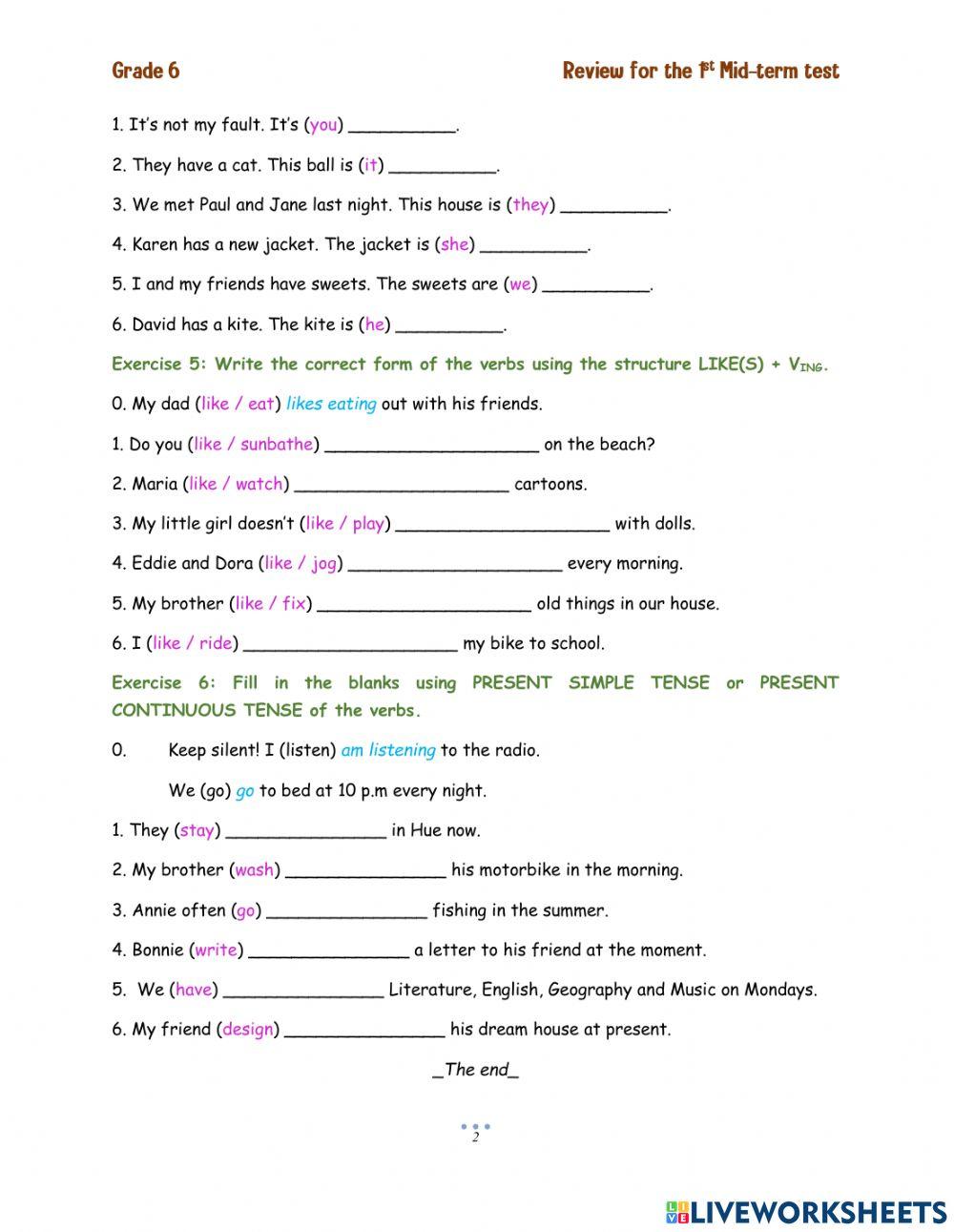 Review for the 1st Mid-term test