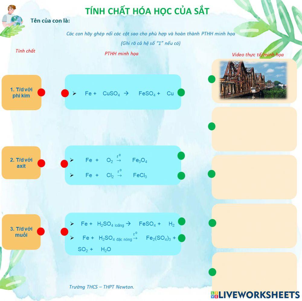 H9 - Tính chất hóa học của Sắt