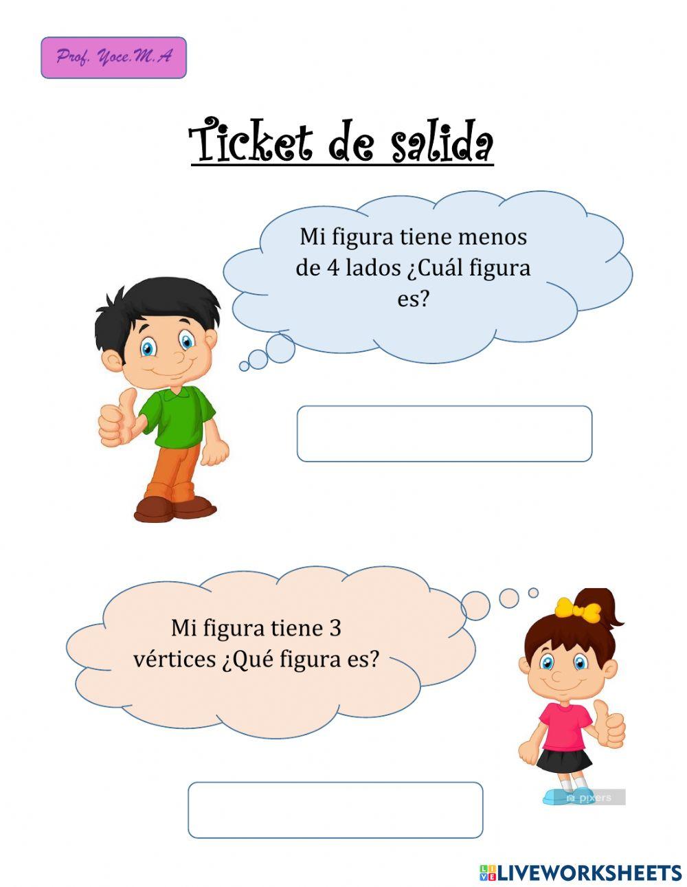 Ticket de salida foguras geometricas