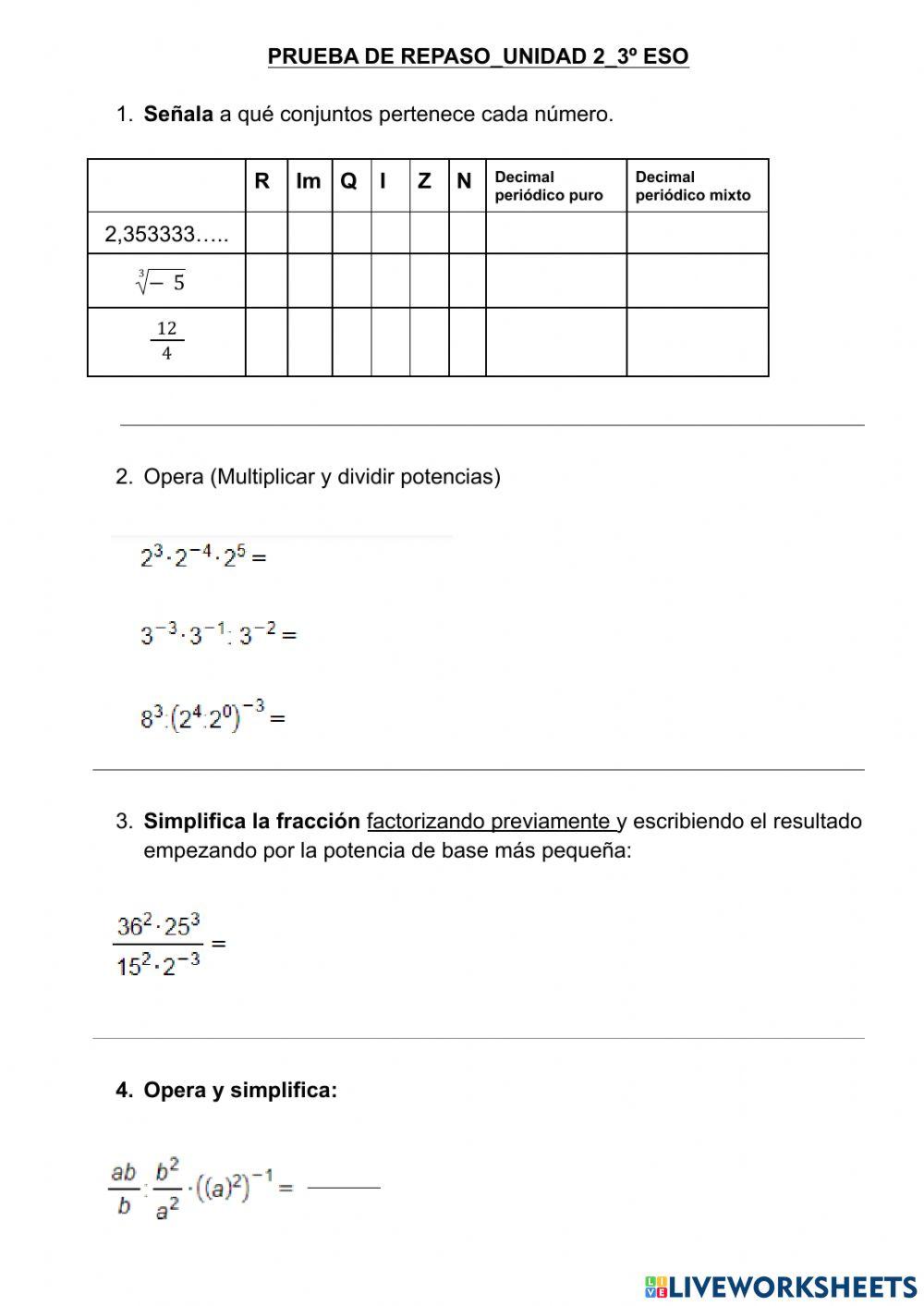 Potencias y raíces-3º eso