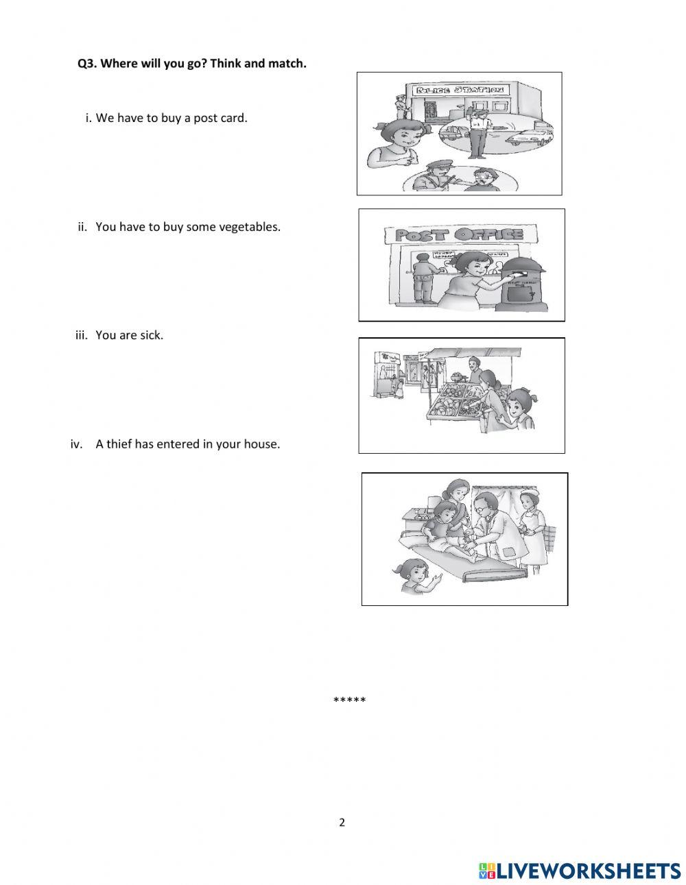 Chapter 1 - Places Near my Home - Live Worksheet