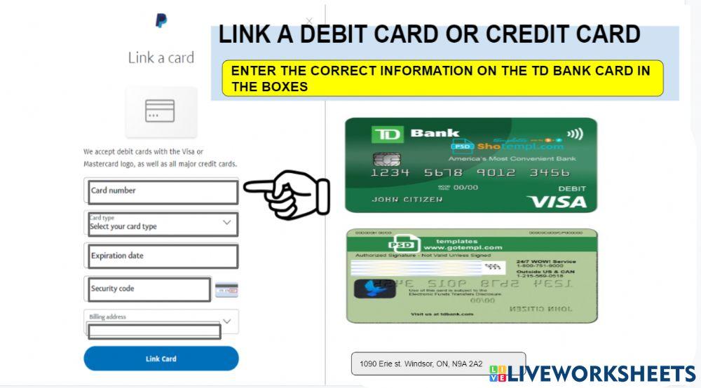 Link a debit-credit card