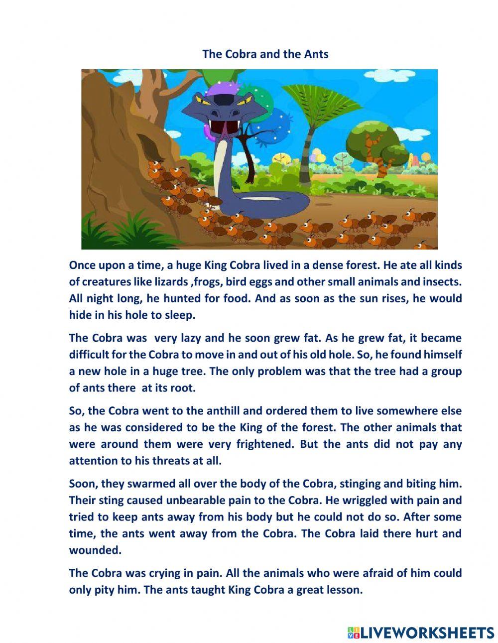 The Cobra and the Ants