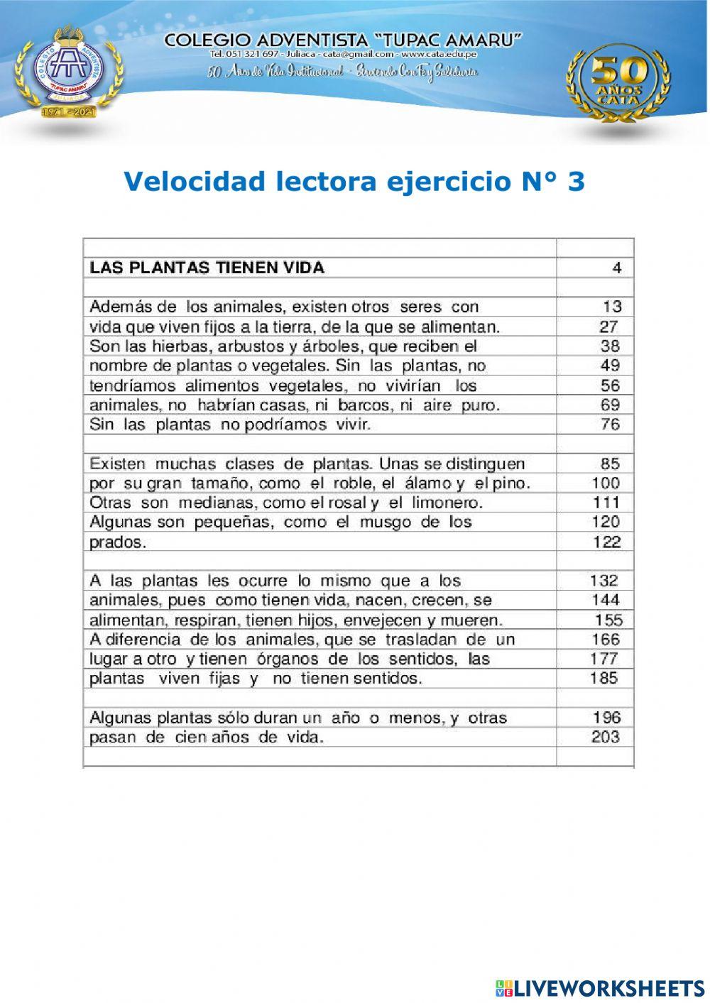 Velocidad lectora