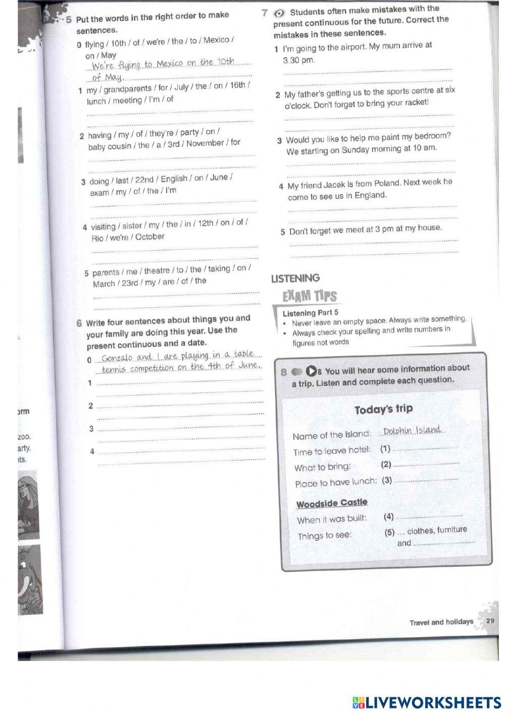 prepare workbook 7 sinf javoblari unit 2