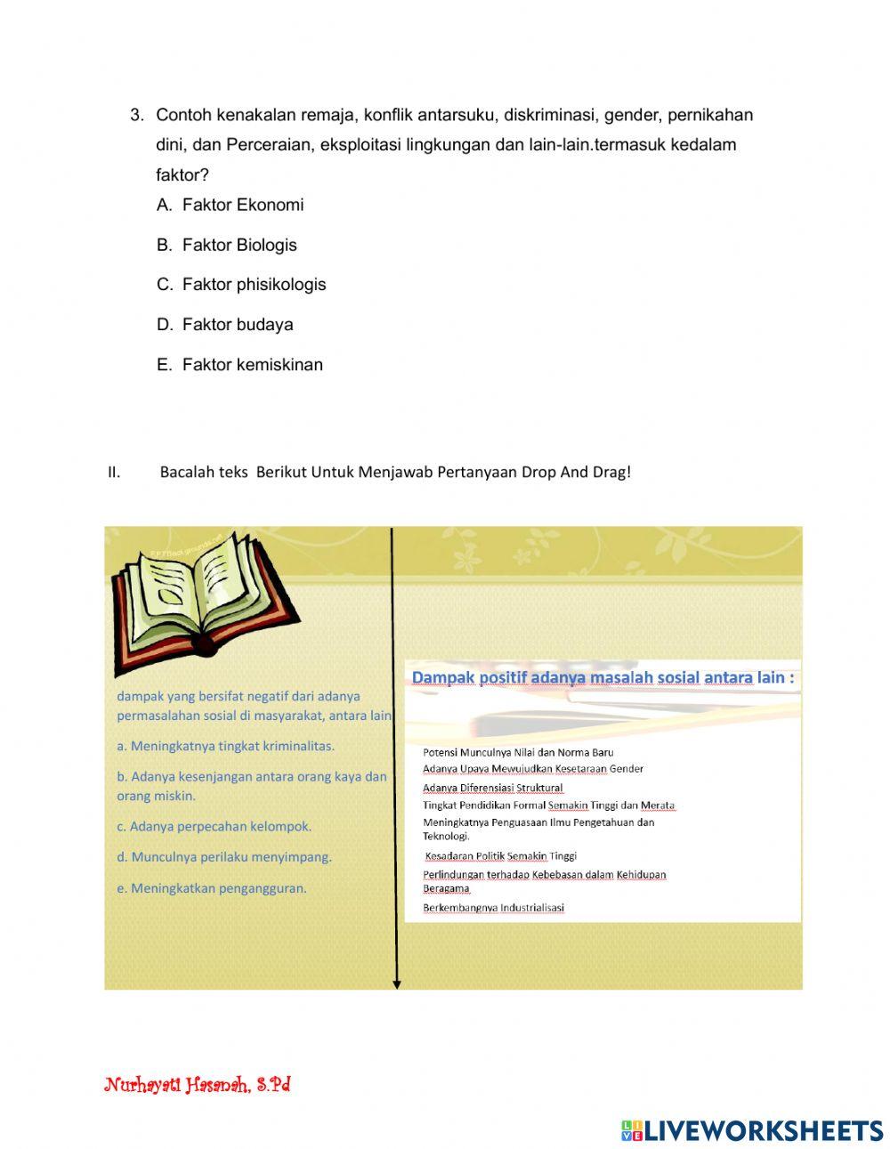 Penilaian harian  2 kelas xi