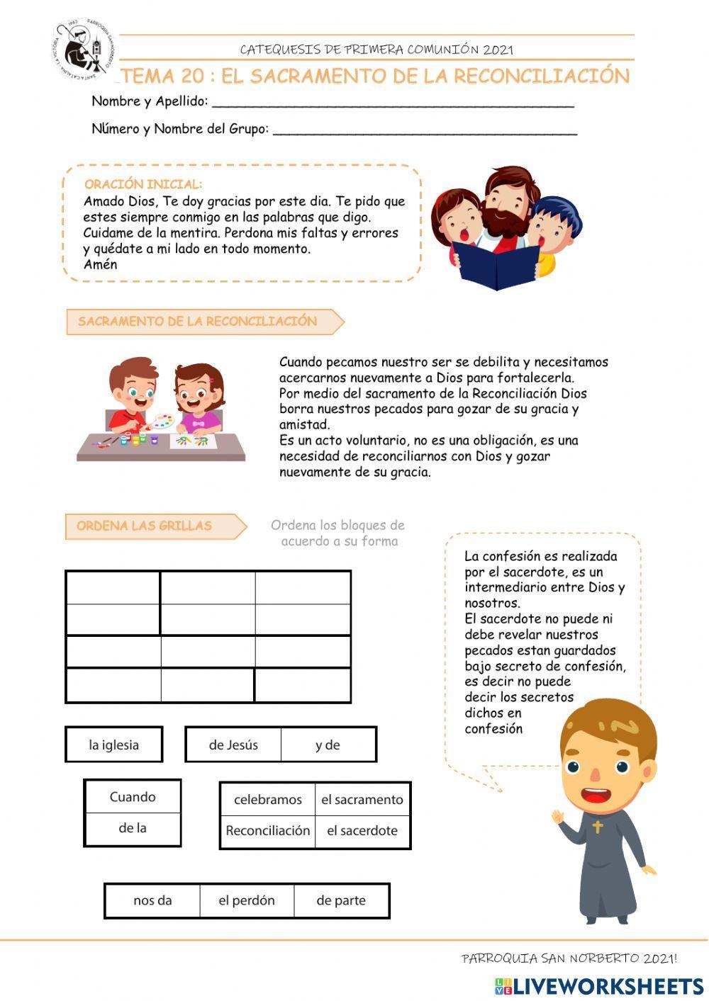 Tema 20: Sacramentos de la Reconciliación