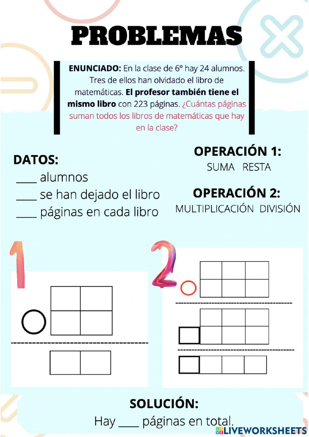 Problema 1. Matemáticas 6 Primaria