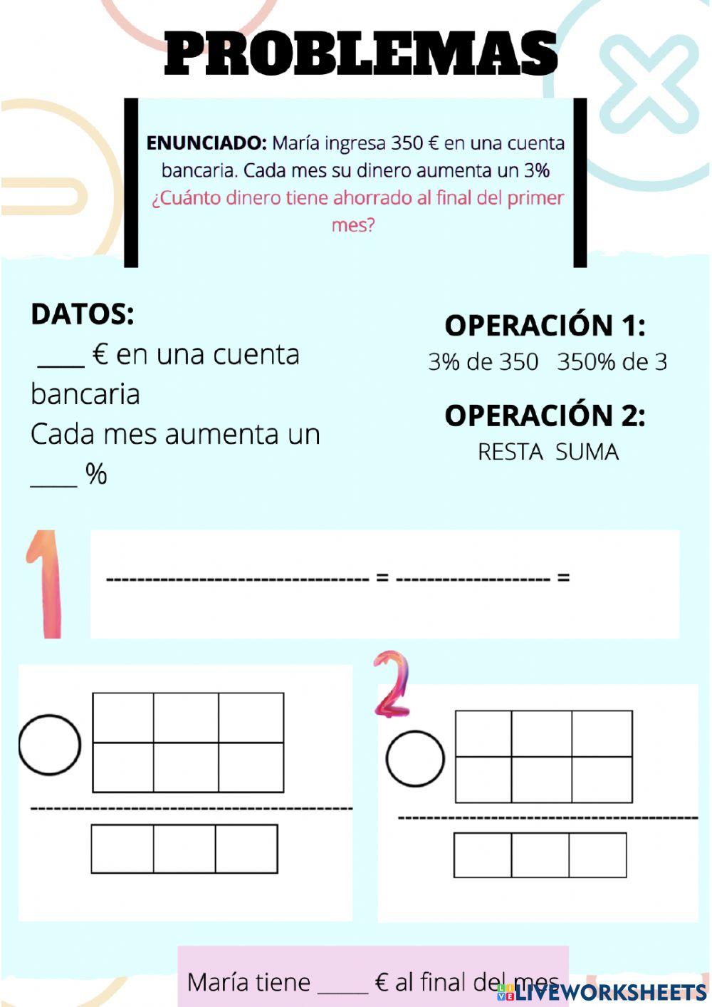 Problema 2. Matemáticas 6 Primaria