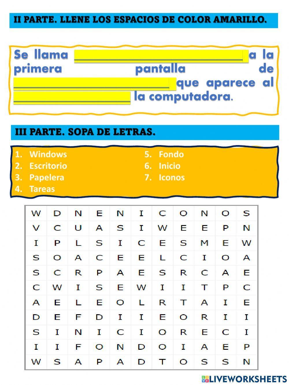 Ejercicio escritorio de windows Ejercicio escritorio de windows