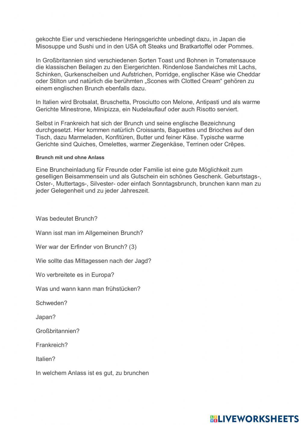 Brunch Geschichte