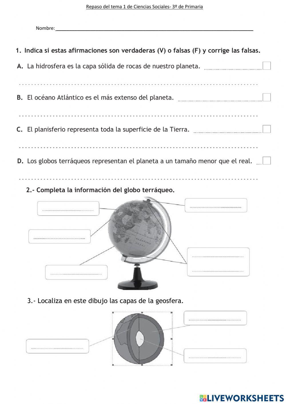 Tema 1 de Ciencias Sociales - 3º Primaria