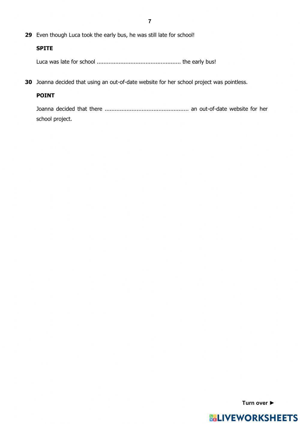 Fce reading and use of english