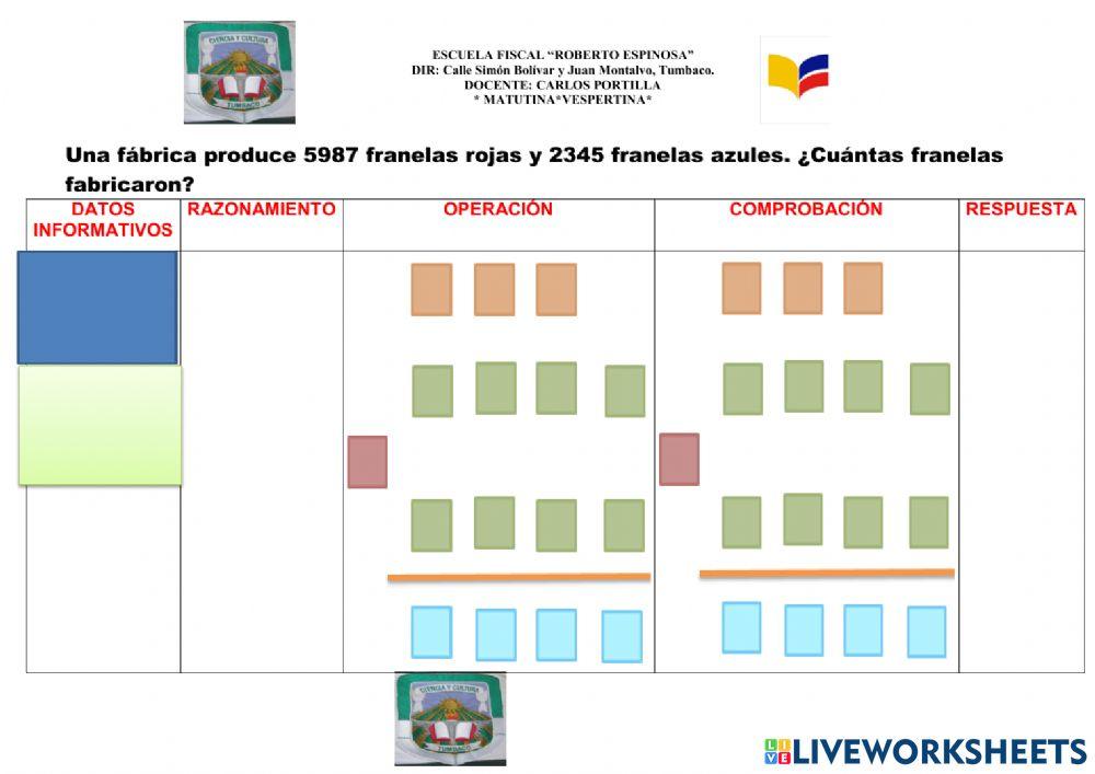 Problema de  suma de cuatro cifras