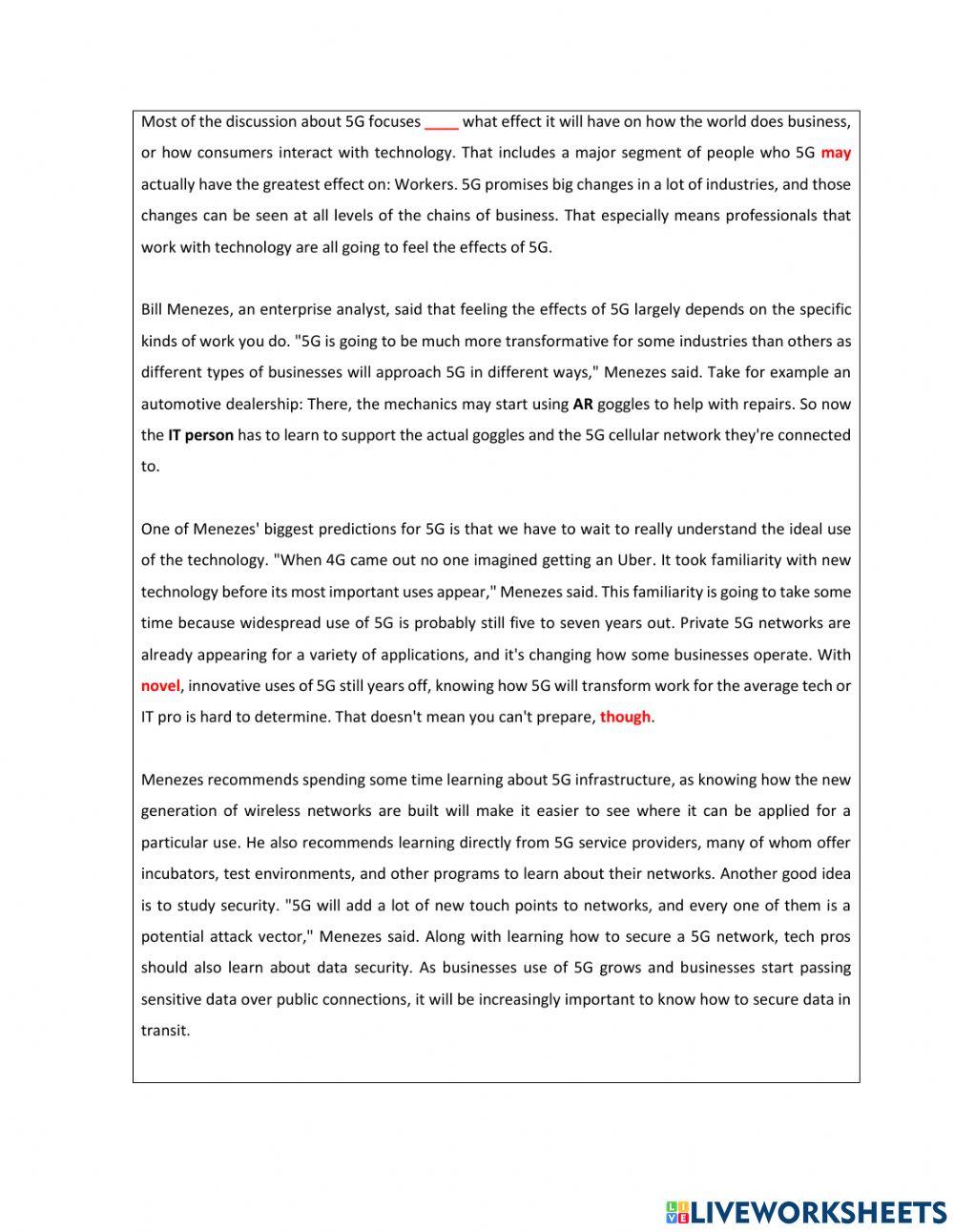 How will 5G affect jobs