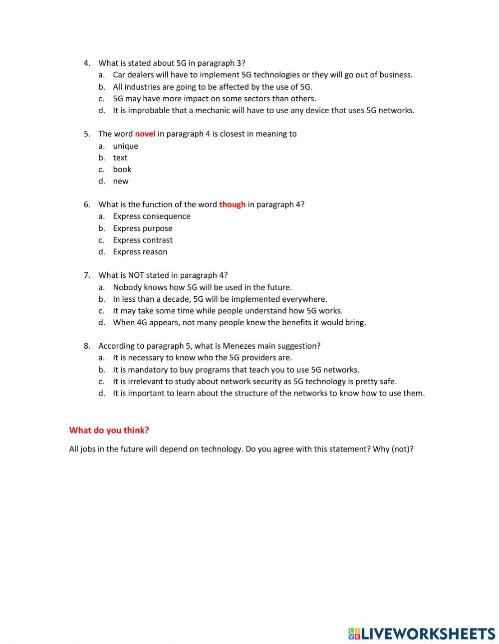 How will 5G affect jobs