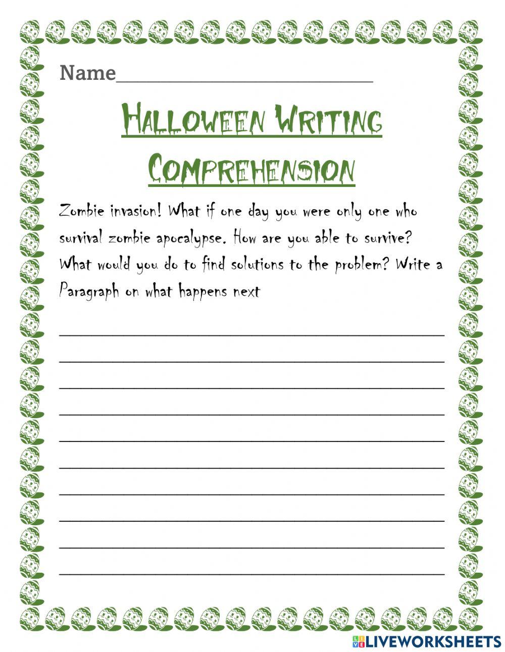 Halloween Writing Assignment