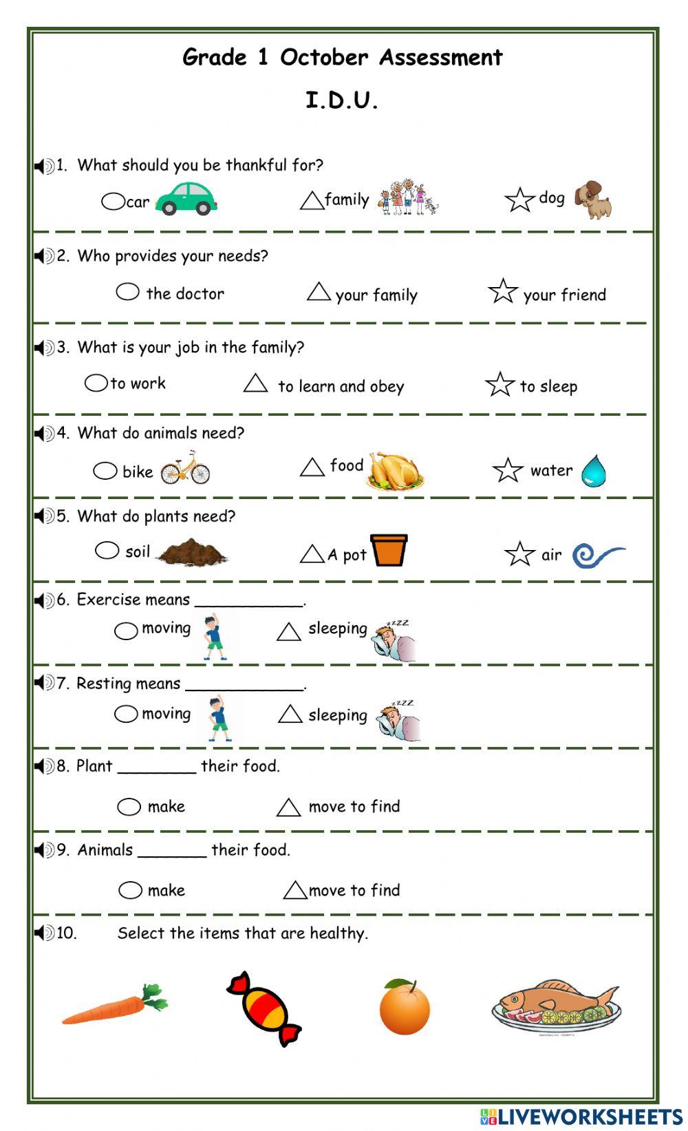 October Assessment IDU DJ