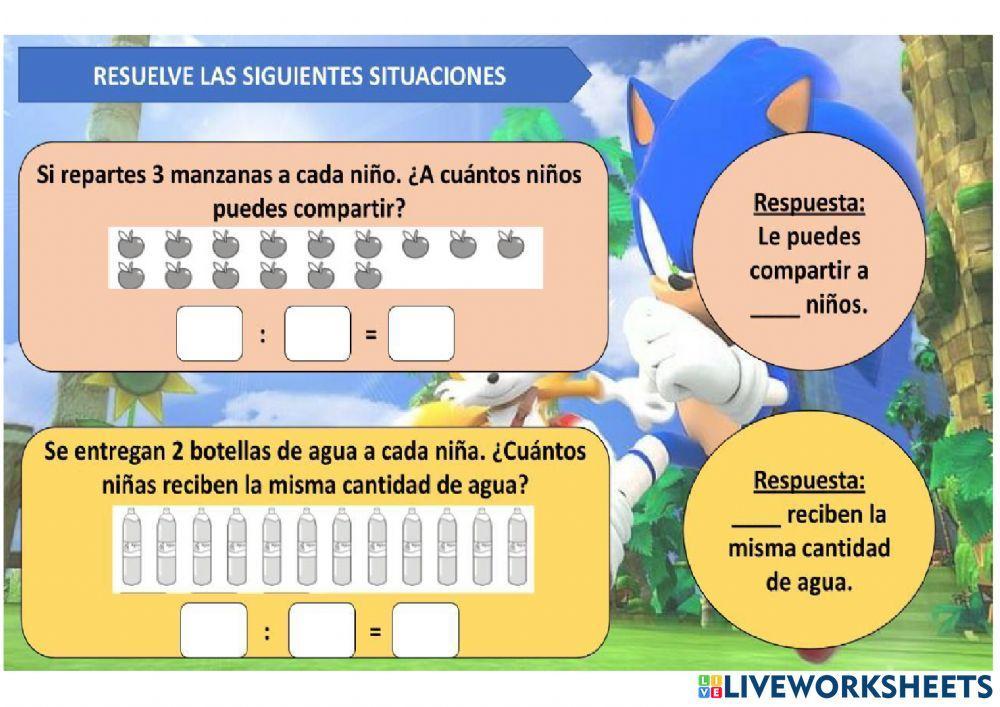 División como reparto equitativo