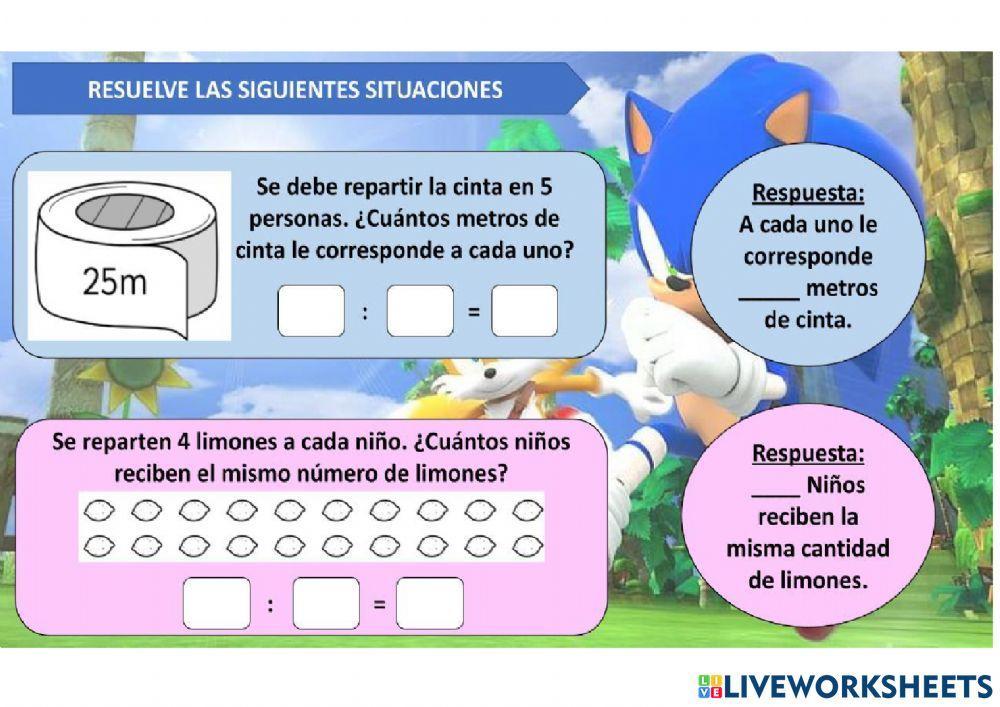 División como reparto equitativo