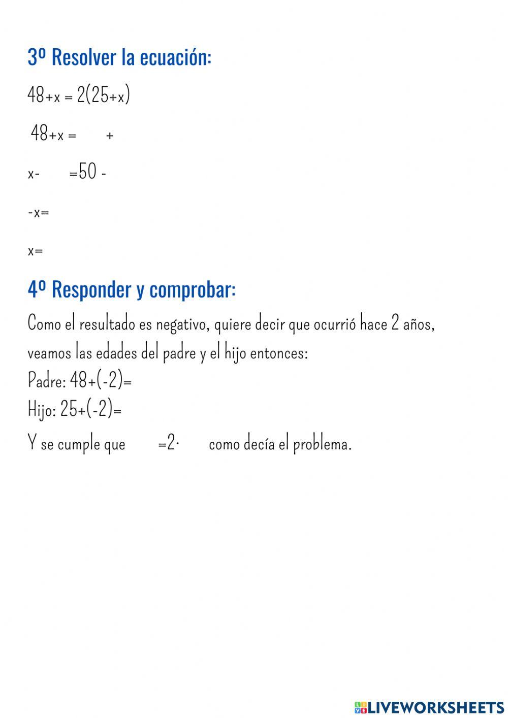 Problema 7 ecuaciones 1º grado