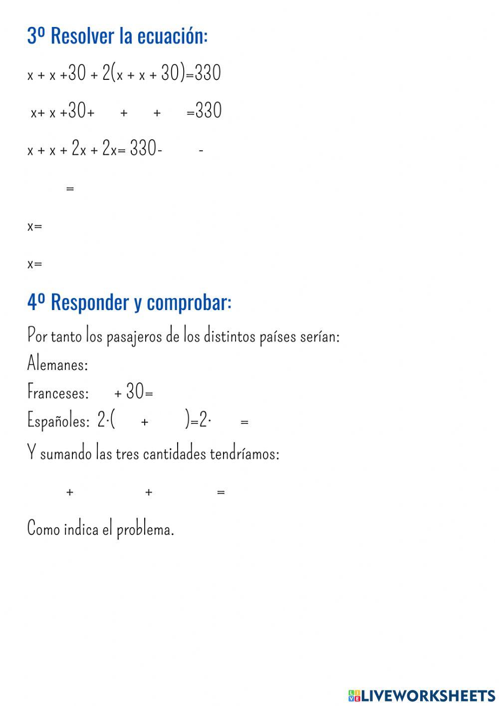 Problema 8 ecuaciones 1º grado