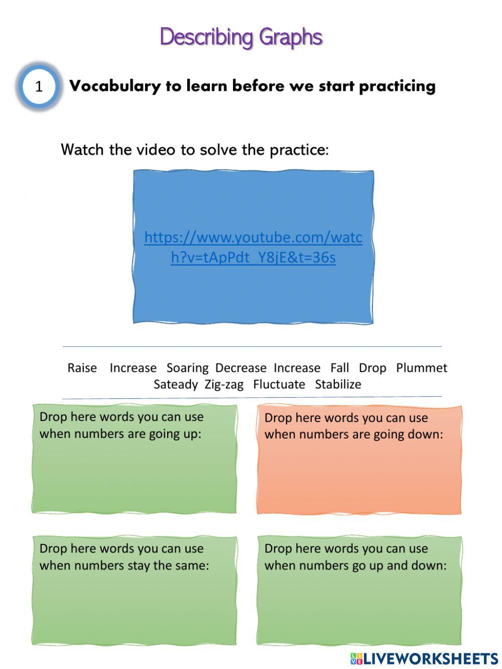 Graphics Description Basic Vocabulary worksheet | Live Worksheets