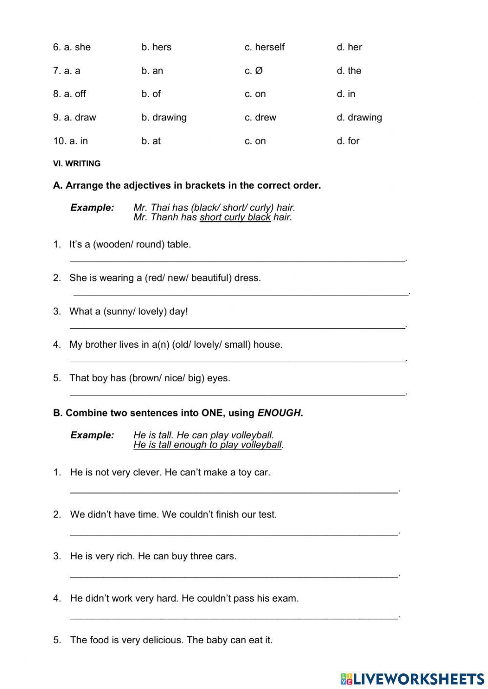 MOET English Grade 8 Unit 1