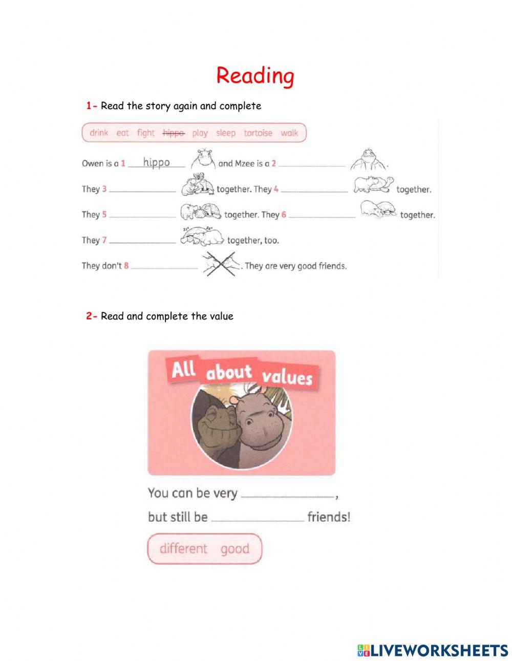 3457857 OWEN AND MZEE TEACHER DANI LiveWorksheets