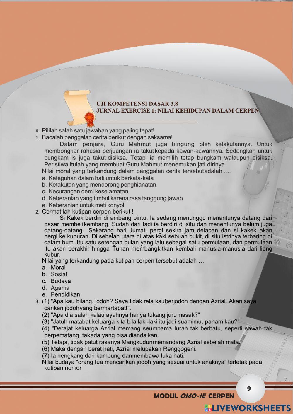 Uji kompetensi kd 3.8