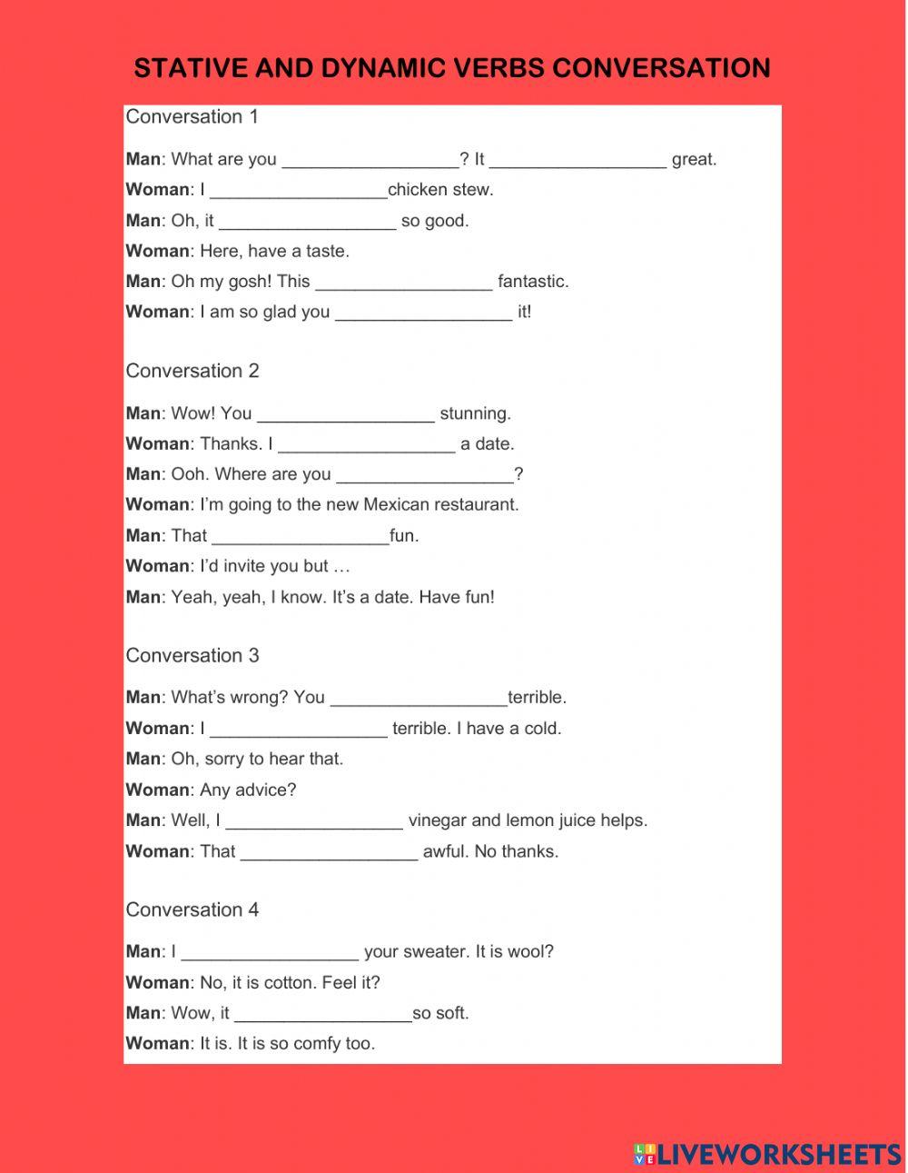 Conversation-stative verbs