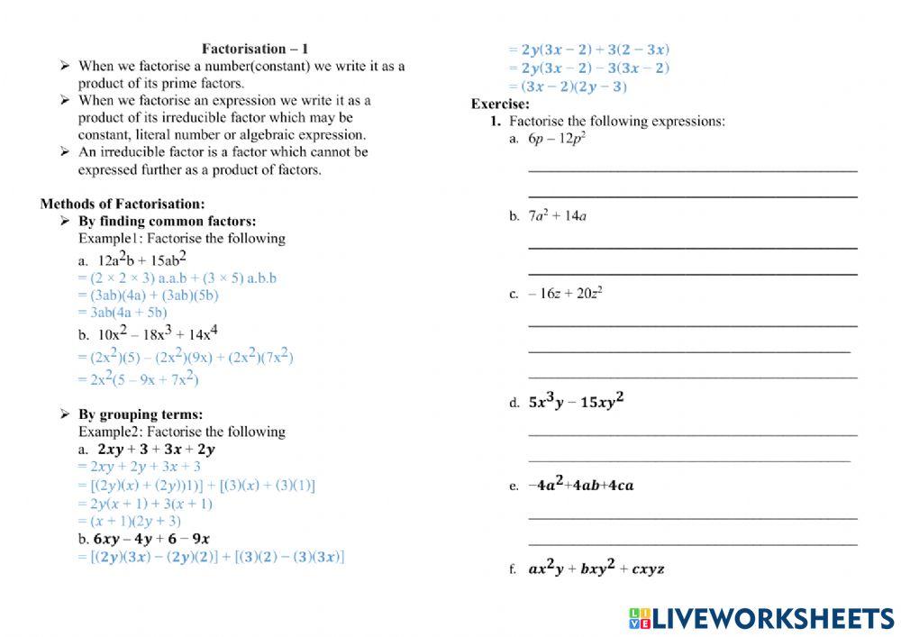 Factorisation-1