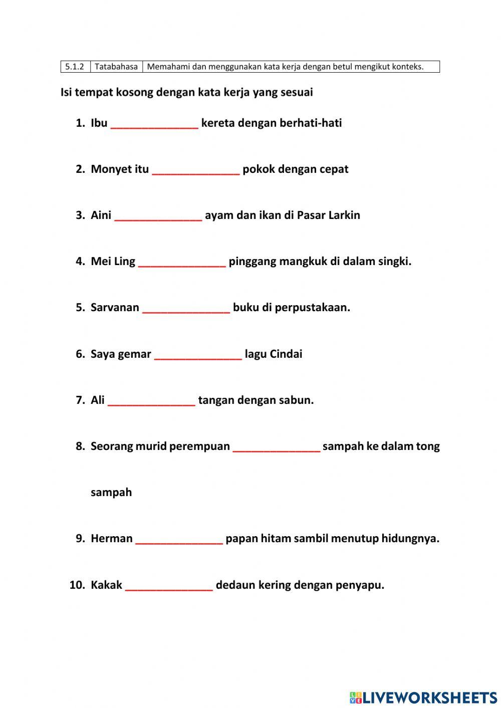 5.1.2 Kata Kerja