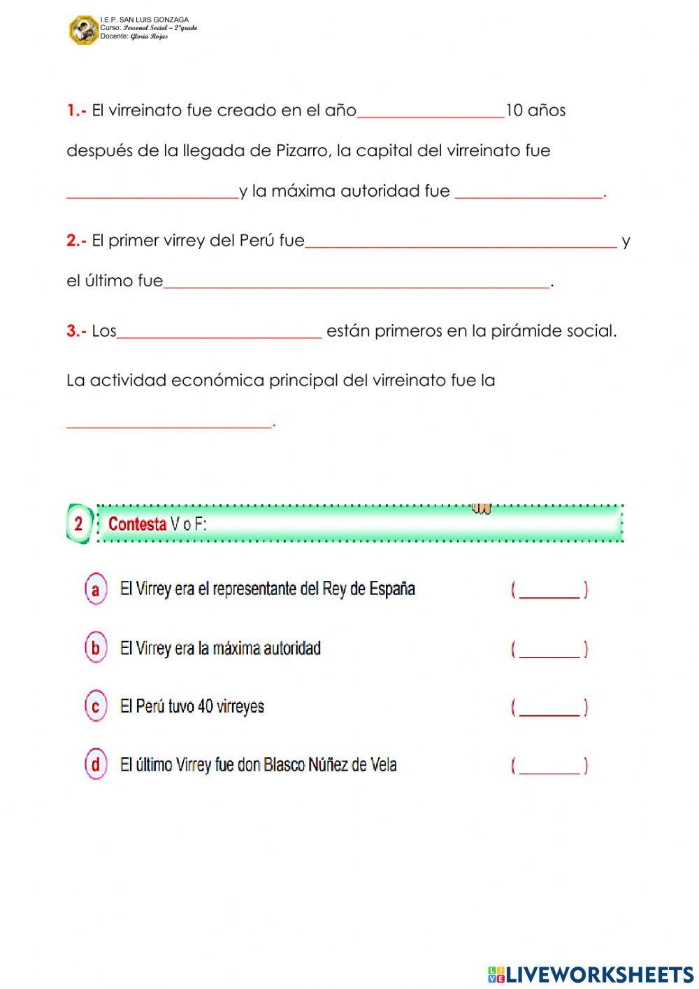 El virreinato del perú