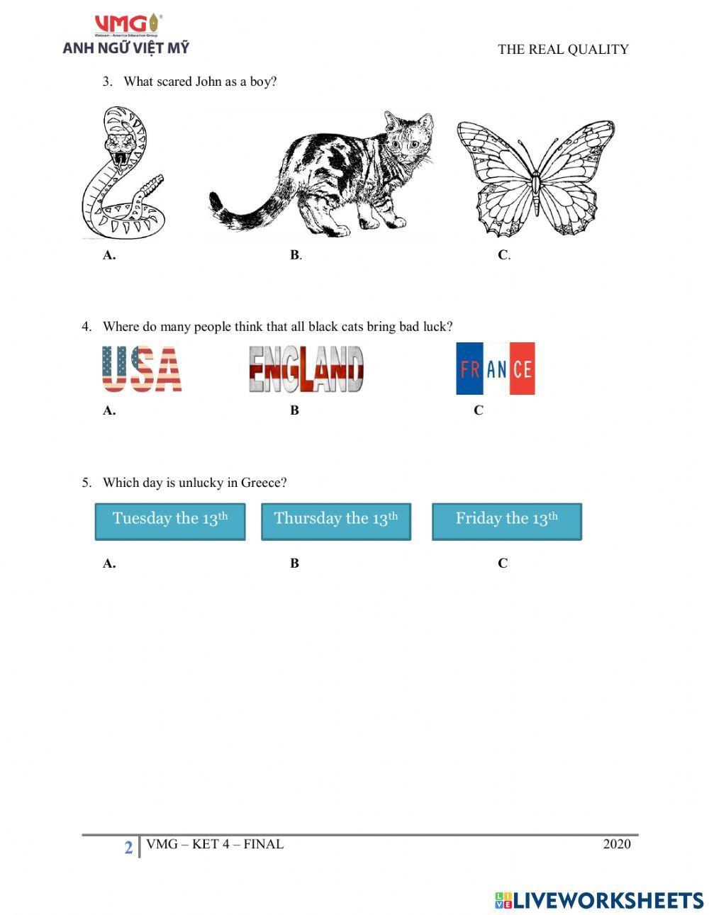 Ket 4 - final test - listening