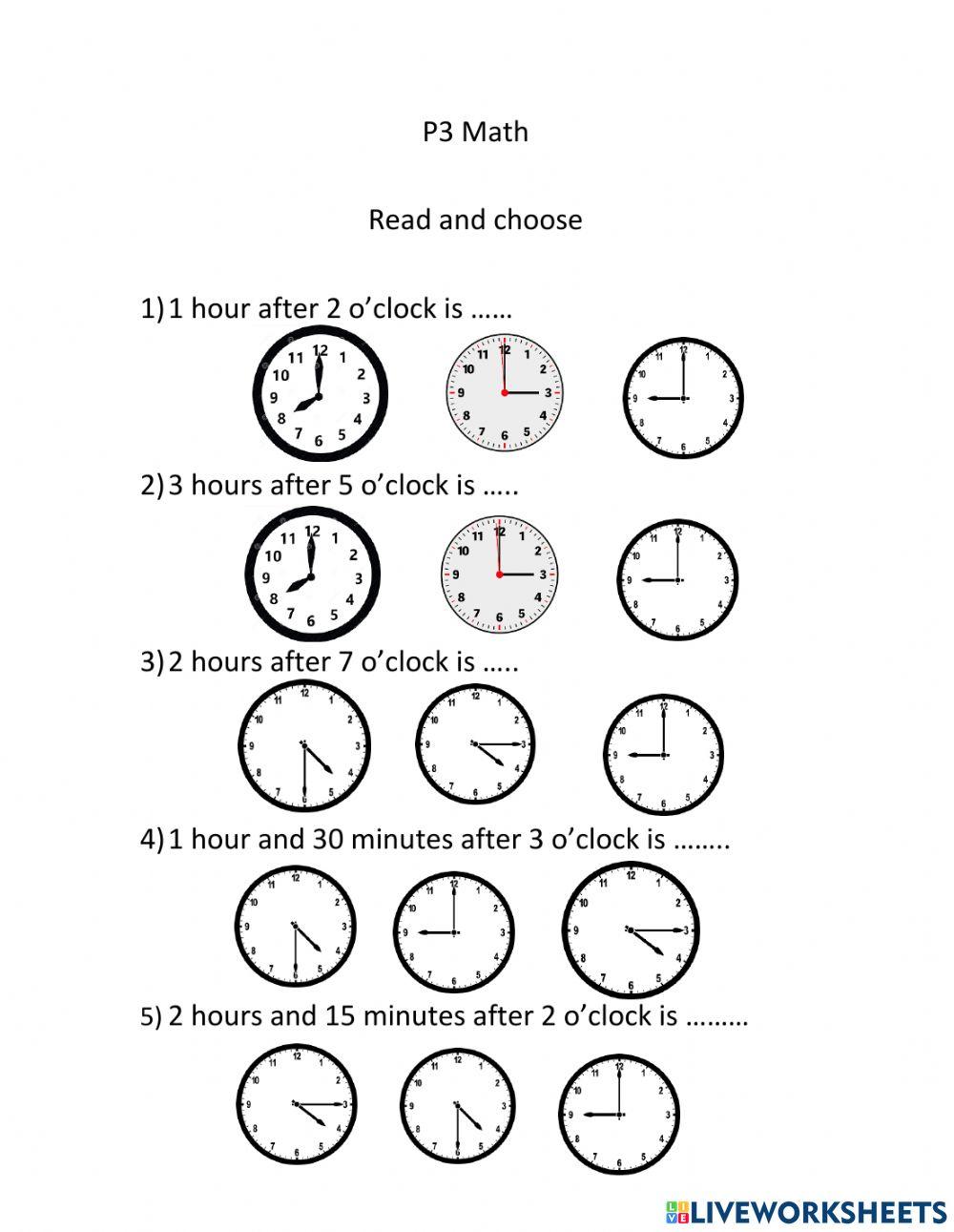 Read and tell the time