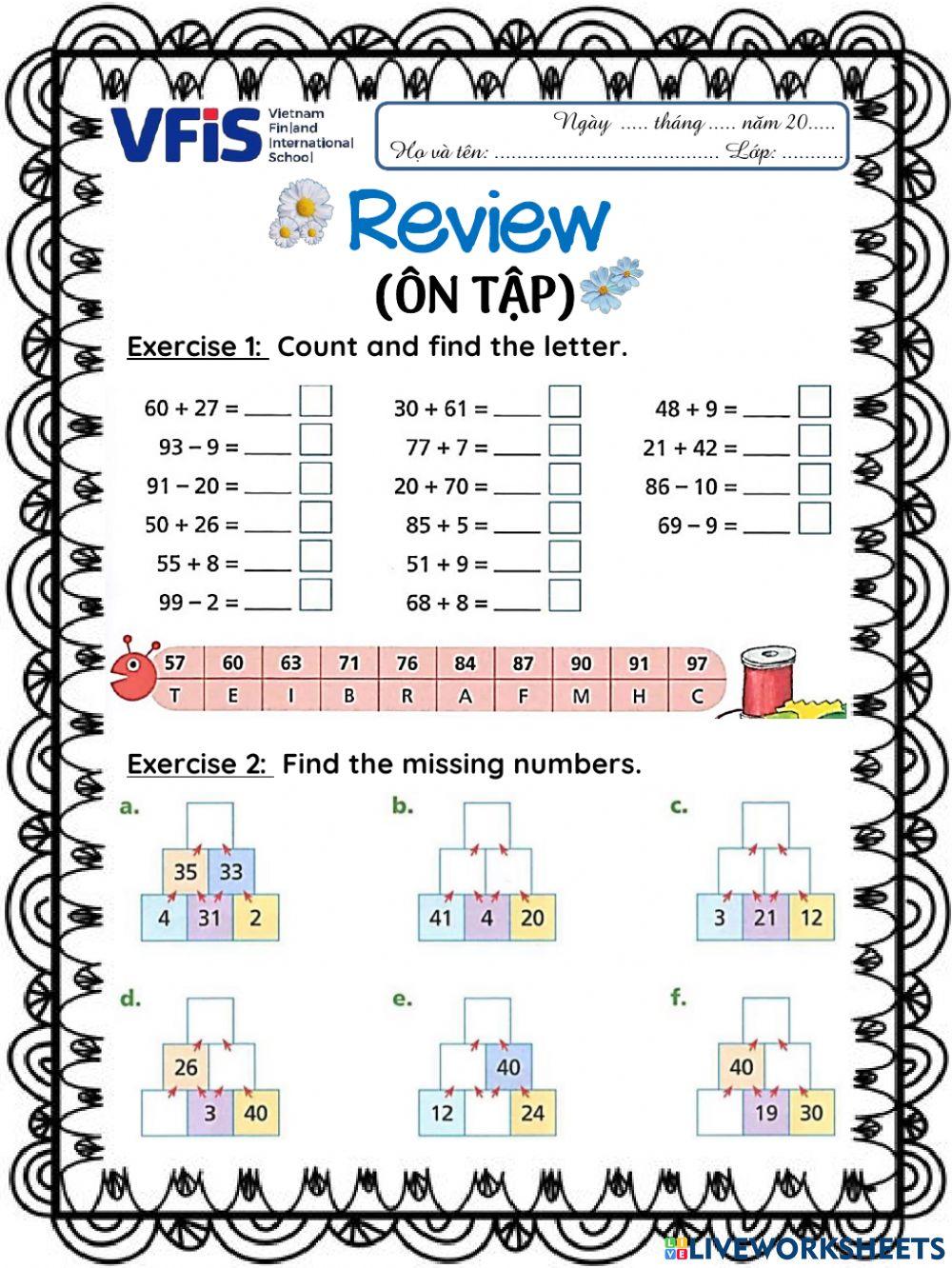 Worksheet - Revision 6