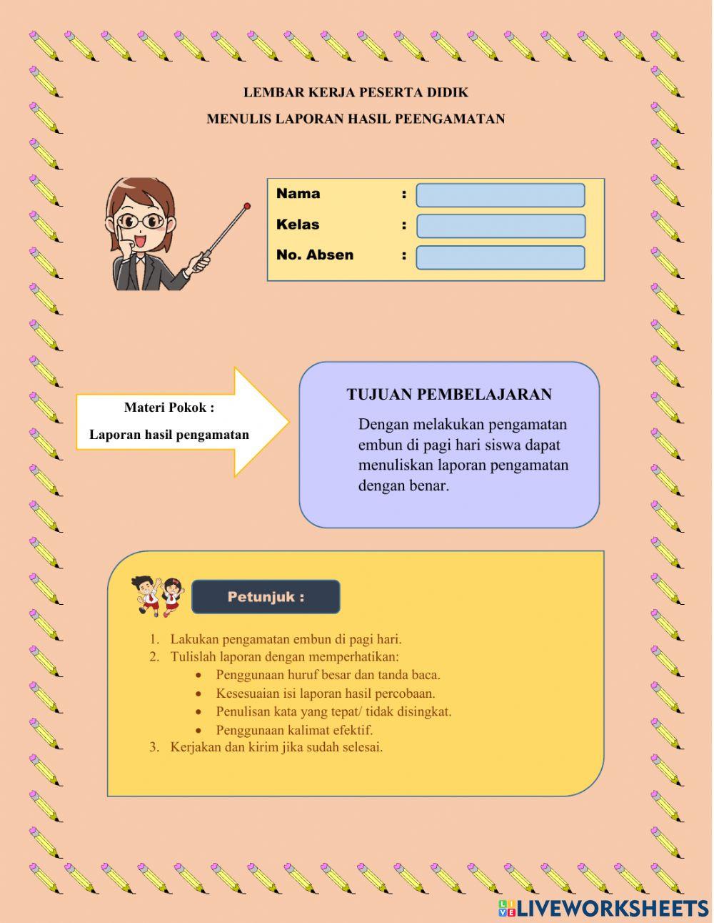 Laporan Pengamatan Embun di Pagi Hari