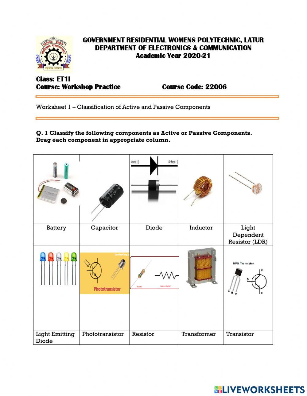 Active and Passive Components